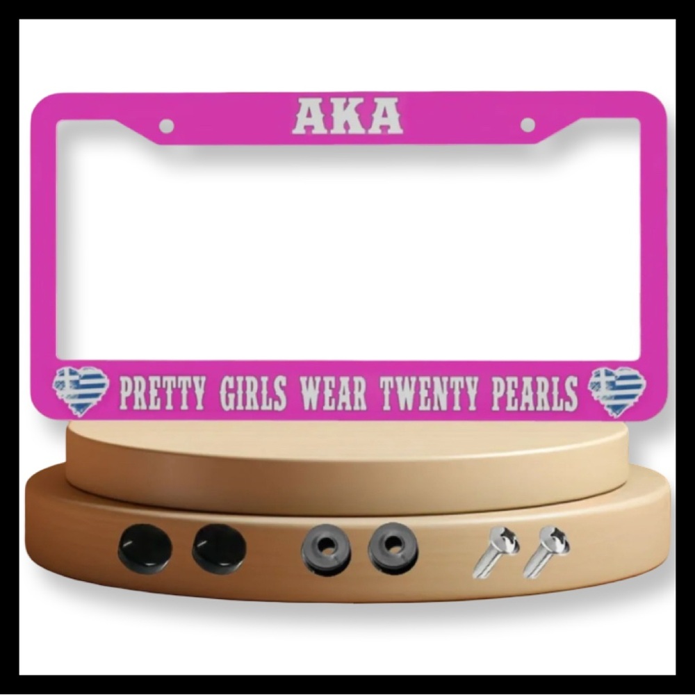 AKA Pink License Plate Frame